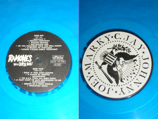 RAMONES - WE'RE OUTTA HERE! / 1998 GERMAN ORIGINAL RED & BLUE WAX 