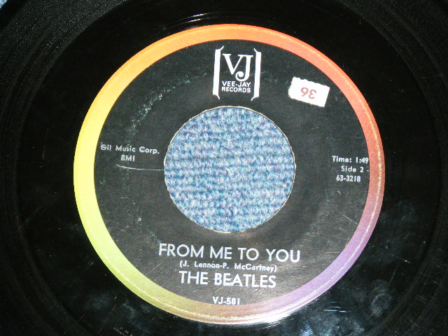 画像: BEATLES - PLEASE PLEASE ME : FROM ME TO YOU / 1964 US Black With RAINBOW Label,With "BARCKETS" Logo on Top Used 7" inch SINGLE