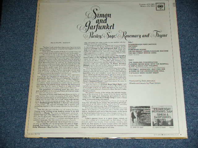 画像: SIMON & GARFUNKEL - PARSLEY, SAGE,ROSEMARY And THYME ( Matrix Number : A) XSM 114872-1AA/XSM 147872-1AE : Ex++/Ex++ ) / 1966 US ORIGINAL "360 SOUND Label"  STEREO Used LP