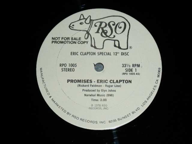 画像: ERIC CLAPTON - PROMISES  ( Promo Only 12" inch ) / 1978 US ORIGINAL PROMO Only 12" inch Single