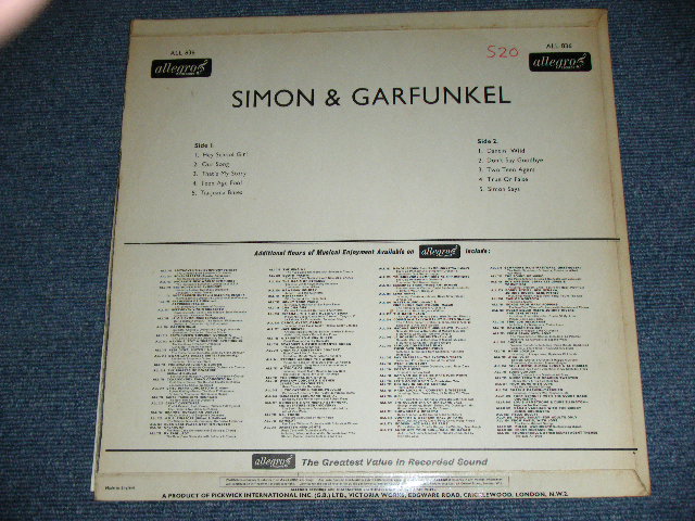 画像: SIMON & GARFUNKEL - SIMON & GARFUNKEL / 1967 UK ORIGINAL Used LP