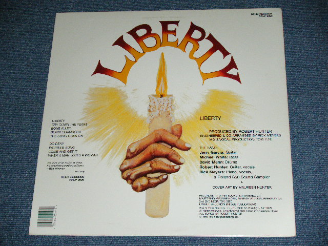 画像: ROBERT HUNTER of GRATEFUL DEAD with JERRY GARCIA -  LIBERTY  / 1987 US ORIGINAL Used LP 