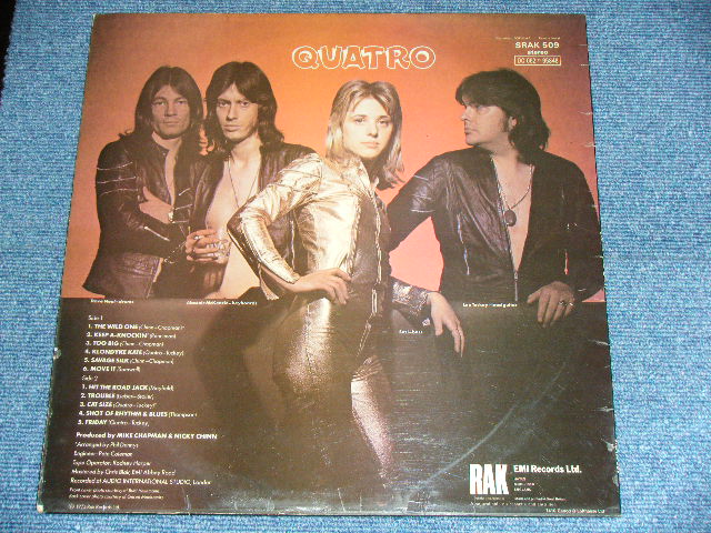 画像: SUZI QUATRO - QUATRO / 1974 UK ORIGINAL Used LP 