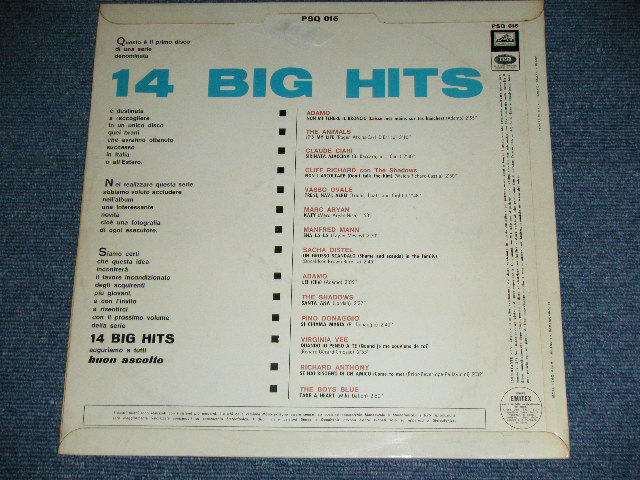 画像: V.A. OMNIBUS ( ADAMO,CLIFF RICHARD,THE SHADOWS,THE ANIMALS,MANFRED MANN + ) -  14 BIG HITS VOLUME 1  / 1960's  ITALY ORIGINAL Used LP With PICTURES' SHEET 