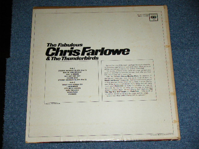 画像: CHRIS FARLOWE & THE THUNDERBIRDS - CHRIS FARLOWE & THE THUNDERBIRDS  / 1966 US ORIGINAL White Label PROMO MONO Used LP 