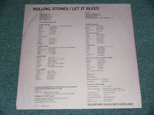 画像: The ROLLING STONES - LET IT BLEED ( Ex+++/Ex+++ B-1 Ex- : With ORIGINAL INNER SLEEVE ) / 1970  US AMERICA ORIGINAL Used LP 