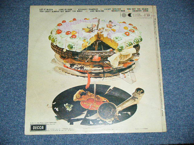 画像:  THE ROLLING STONES - LET IT BLEED ( Boxed DECCA  : Matrix Number : 3W/P-1W : Ex+.Ex/Ex  ) / 1970? UK 2nd Press "Boxed DECCA Label" STEREO Used LP 