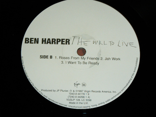 画像: BEN HARPER - THE WILL TO LIVE  / 1997 UK ENGLAND ORIGINAL Used Double LP Set