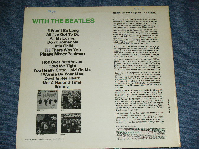 画像: THE BEATLES - WITH THE BEATLES (Ex+/Ex+++ MINT- STOFC, WOBC) / 1970's  HOLLAND 2nd Press? BLUE LABEL Used LP