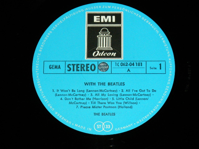 画像: THE BEATLES - WITH THE BEATLES (Ex+/Ex+++ MINT- STOFC, WOBC) / 1970's  HOLLAND 2nd Press? BLUE LABEL Used LP