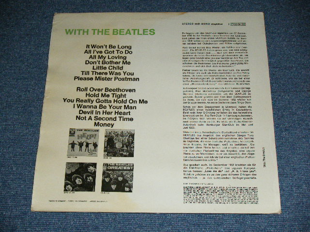 画像: THE BEATLES - WITH THE BEATLES ( VG+++/MINT-) / 1970's  GERMAN 2nd Press? BLUE LABEL Used LP