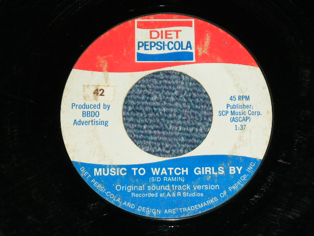 画像: (ORIGINAL SOUND TRACK VERSION ) - MUSIC TO WATCH GIRLS BY (DIET PEPSI-COLA CM Song )  / 1967? US AMERICA ORIGINAL Used 7" Single