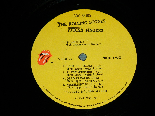 画像: The ROLLING STONES - STICKY FINGERS ( Ex+/Ex+++ ) / 1977 US AMERICA  REISSUE "ZIPPER COVER" Used LP 