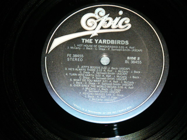 画像: The YARDBIRDS - ROGER THE ENGINEER (Ex+/Ex+++ EDSP)  / 1983 US AMERICA  Reissue Used LP 