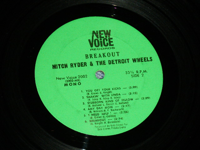 画像: MITCH RYDER and the DETROIT WHEELS - BREAKOUT...!!! ( Without "DEVIL WITH A BLUE DRESS ON/GOOD GOLLY MISS MOLLY" / 1966 US AMERICA ORIGINAL MONO Used LP 