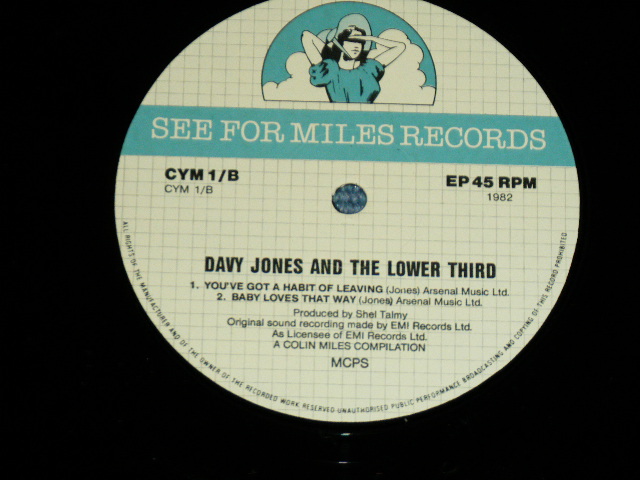 画像: The MANISH BOYS/DAVY JONES & The LOWER 3rd - The MANISH BOYS/DAVY JONES & The LOWER 3rd  / 1982 UK ENGLAND Used 10" inch LP 