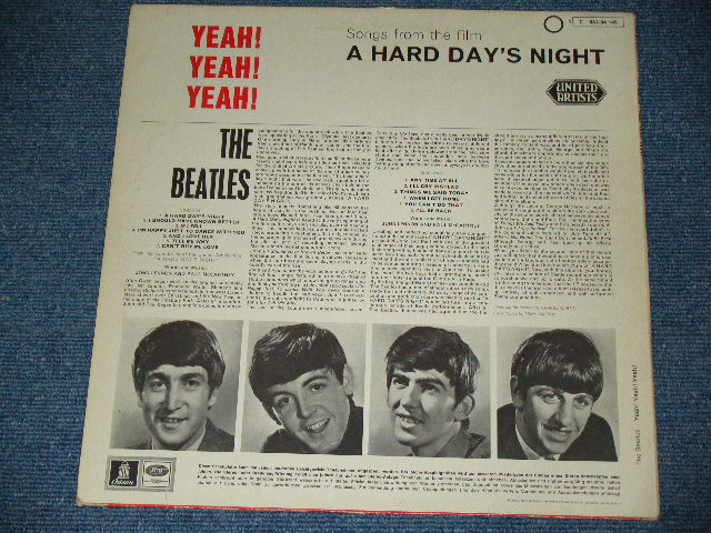 画像: THE BEATLES - YEAH! YEAH! YEAH! : A HARD DAYS NIGHT ( Ex//Ex+++  )  / 1970's GERMAN Reissue BLUE Label & TYPING Style Matrix # & "MADE IN GERMANY" Credit Used LP 