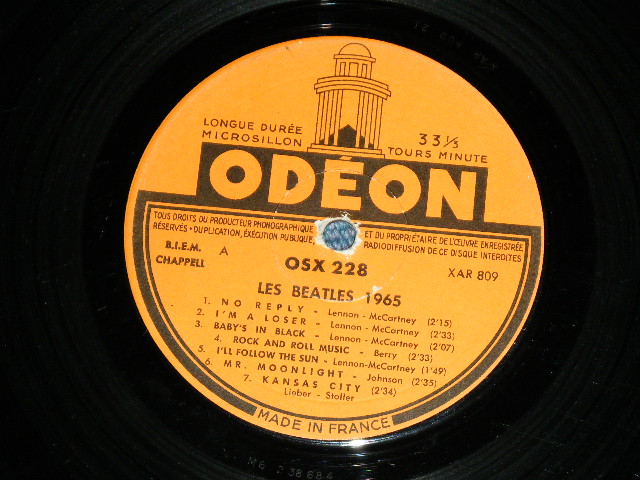 フランス OSX 228 LES BEATLES 1965 - 洋楽