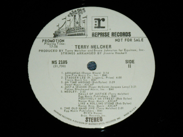 画像: TERRY MELCHER - TERRY MELCHER ( MINT-/MINT- ) / 1974 US AMERICA ORIGINAL WHITE LABEL PROMO  Used LP 