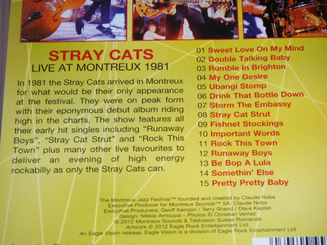 画像: STRAY CATS  - LIVE AT MONTREUX1981 / Europe?? BRAND NEW SEALED DVD 