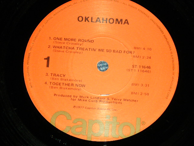 画像: OKLAHOMA Produced by TERRY MELCHER - OKLAHOMA  ( MINT-/MINT ) / 1977 US AMERICA ORIGINAL BB HOLE for PROMO  Used LP 