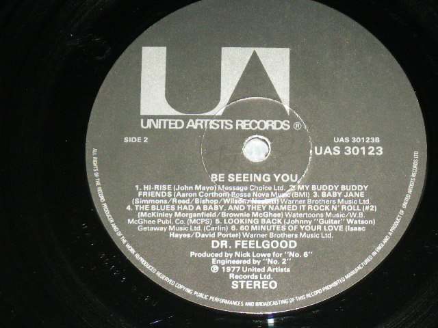 画像: DR.FEELGOOD - BE SEEING YOU  ( Ex/ MINT- ) /  1977 UK ENGLAND ORIGINAL Used LP 