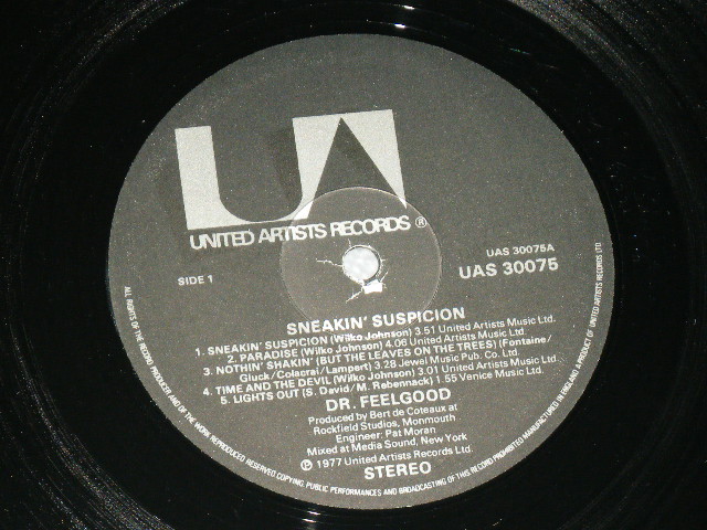 画像: DR.FEELGOOD - SNEAKIN' SUSPICION ( Ex/ MINT- ) /  1977 UK ENGLAND ORIGINAL Used LP 