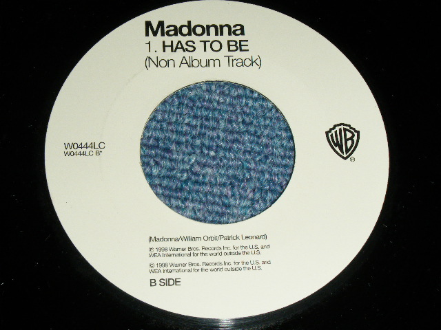 画像: MADONNA - RAY OF LIGHT : HAS TO BE  / 1998 US AMERICA ORIGINAL Brand New 7" Single 