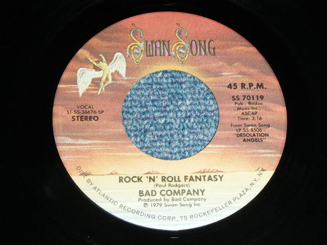 画像: BAD COMPANY - ROCK 'N' ROLL FANTASY (Ex+++/MINT-)  / 1979 US AMERICA ORIGINAL Used 7" Single with PICTURE SLEEVE  