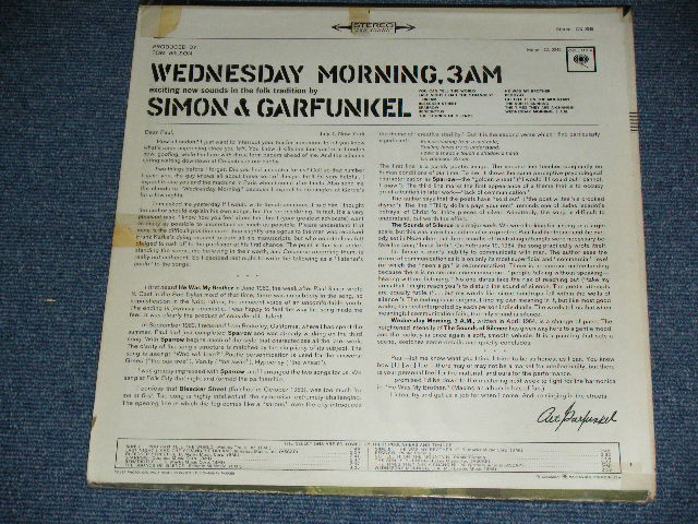 画像: SIMON & GARFUNKEL - WEDNESDAY MORNING,3AM ( Matrix Number : A) XSM 77922-1E/XSM 77923-1G : Ex/Ex++ Looks:Ex+ ) / 1965 US AMERICA ORIGINAL "360 SOUND Label"  STEREO Used LP