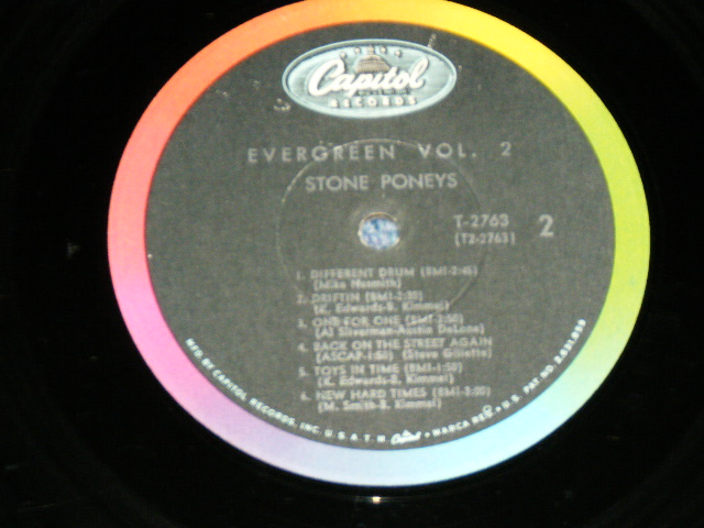 画像: THE STONE PONEYS (LINDA RONSTADT ) - EVERGREEN VOL.2 ( Matrix Number A)T1-2763-F1/B)T2-2763-G2 : Ex+/Ex Looks: VG+++ ) / 1967 US AMAERICA ORIGINAL MONO Used  LP