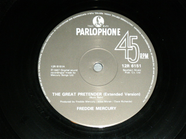 画像: FREDDIE MERCURY of QUEEN -  THE GREAT PRETENDER ( Ex++/MINT-) / 1987 UK ENGLAND   ORIGINAL Used 12"