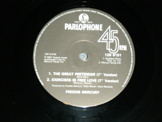 画像: FREDDIE MERCURY of QUEEN -  THE GREAT PRETENDER ( Ex++/MINT-) / 1987 UK ENGLAND   ORIGINAL Used 12"