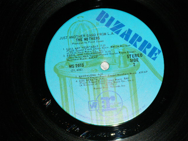 画像: FRANK ZAPPA / THE MOTHERS OF INVENTION -  JUST ANOTHER BAND FROM L.A.  ( Matrix Number A)MS-2075-A 31405-1A/B)MS-2075-B 31406-1B : Ex++/MINT- ) / 1972  US AMERICA ORIGINAL Used  LP 