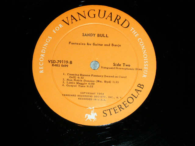 画像: SANDY BULL - FANTASIA FOR GUITAR AND BANJO ( Ex/Ex+++ ) / 1960's US AMERICA ORIGINALSTEREO Used LP