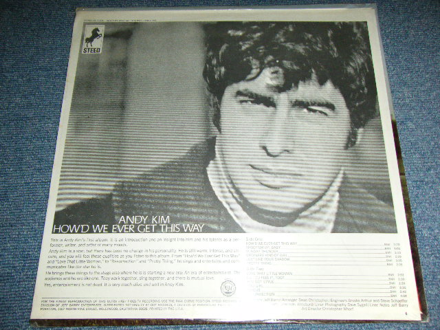 画像: ANDY KIM - HOW'D WE EVER GET THIS WAY ( Prodiced by JEFF BARRUY ) / 197? US AMERICA  ORIGINAL Brand New SEALED LP