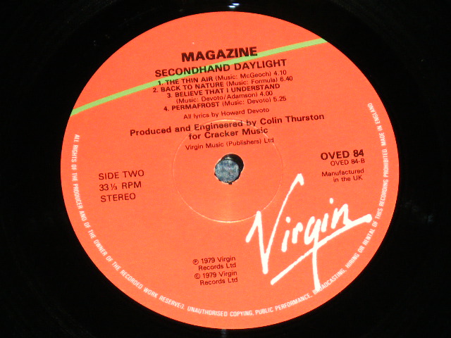 画像: MAGAZINE - SECONDHAND DAYLIGHT  ( MINT-/MINT )  / 1979  UK ENGLAND  ORIGINAL Used LP 