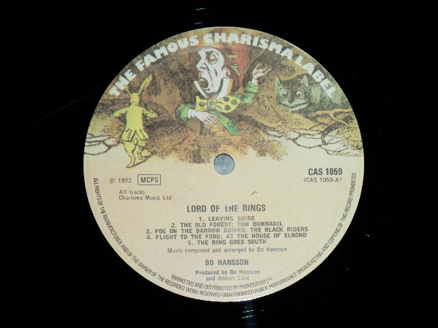 画像: BO HANSON - LORD OF THE RINGS ( 2nd Press   Ex+++/Ex+++ )   / 197?  UK ENGLAND  2nd Press  Used LP