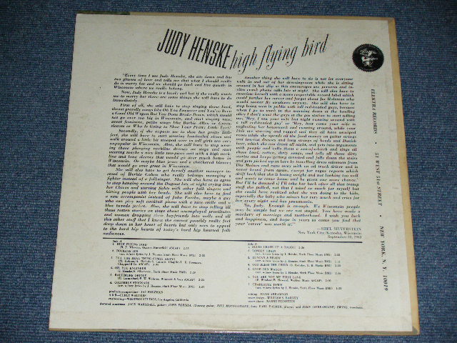 画像: JUDY HENSKE -.HIGH FLTING BIRD ( Ex++,Ex+/Ex++ ) / 1960's US ORIGINAL MONO Used LP