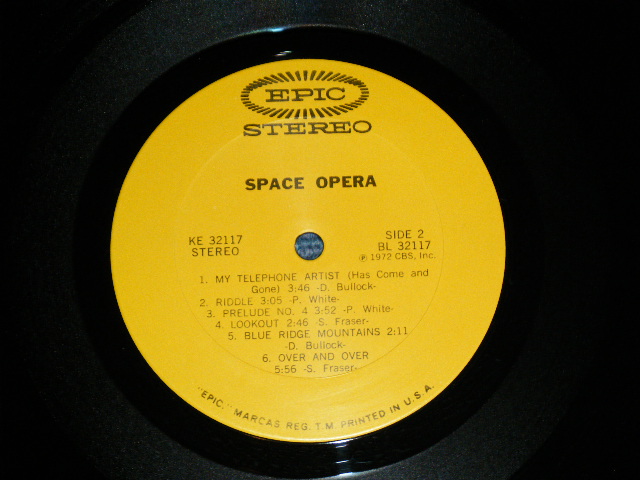 画像: SPACE OPERA - SPACE OPERA ( SOFT FUZZ PSYCHE : Ex++/MINT-)  / 1972 US AMERICA  ORIGINAL Used LP