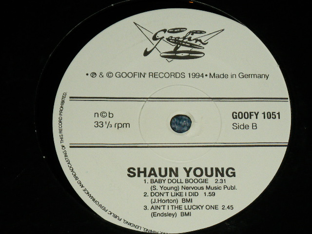 画像: SHAUN YOUNG of HIGH NOON -  SHAUN YOUNG / 1994  FINLAND ORIGINAL Used   10" LP 