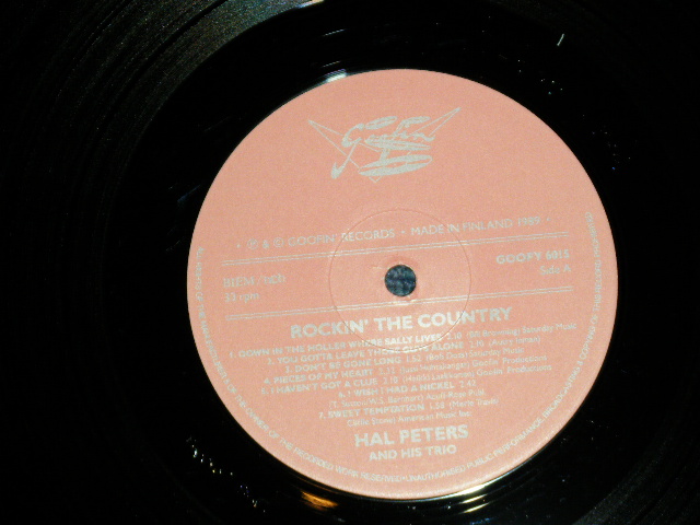 画像: HAL PETERS and His TRIO - ROCKIN' THE COUNTRY  / 1989  FINLAND ORIGINAL "BRAND NEW" LP 