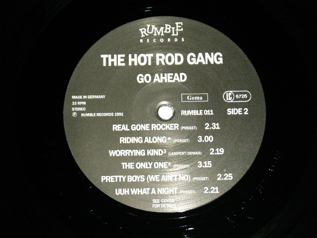 画像: HOT ROD GANG - GO AHEAD  / 1991 GERMAN ORIGINAL "BRAND NEW"    LP 