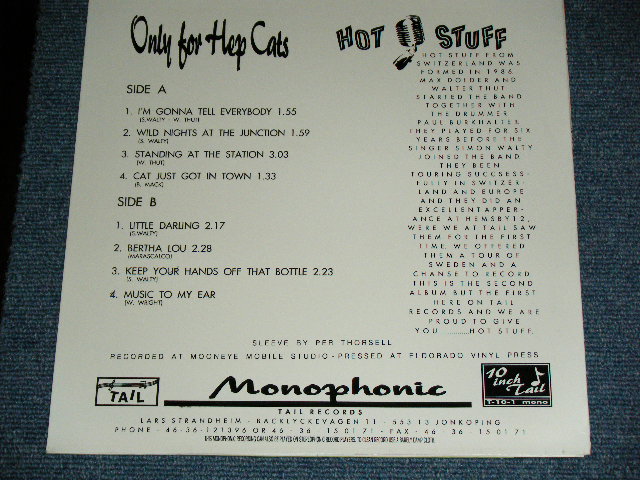 画像: HOT STUFF - ONLY FOR HEP CATS  / 1996? ORIGINAL "BRAND NEW"  10" LP