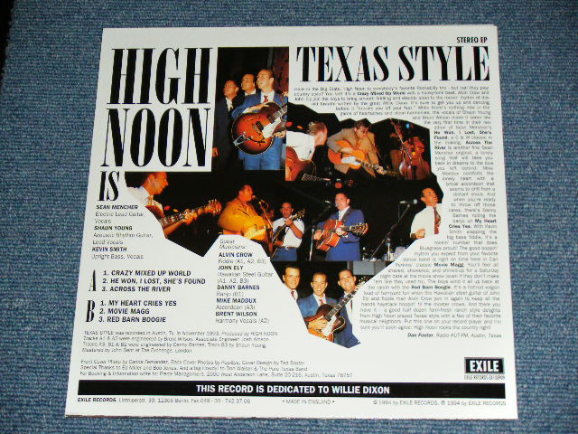 画像: HIGH NOON -  TEXAS STYLE / 1994 GERMAN ORIGINAL "BRAND NEW"  10" LP 