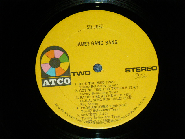 画像: JAMES GANG ( with TOMMY BOLIN) - BANG  ( "75 ROCKFELLER Label" Ex+/Ex+++) / 1973 US AMERICA ORIGINAL Used LP 