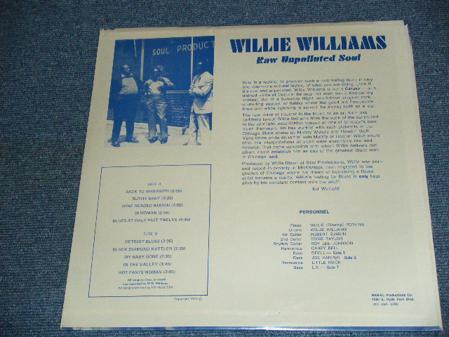 画像: WILLIE WILLIAMS - RAW UNPOLLUTED SOUL / 1973 US ORIGINAL Sealed LP 