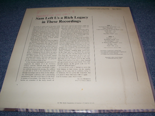 画像: SAM COOKE - THE UNFORGETTABLE / 1966 US ORIGINAL "SAMPLE STAMP "MONO LP 