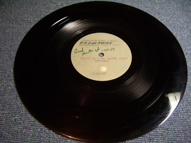 画像: SUPREMES - WON'T BE LONG BEFORE XMAS / 1968 US ORIGINAL TEST PRESS 10"ACETATE SINGLE