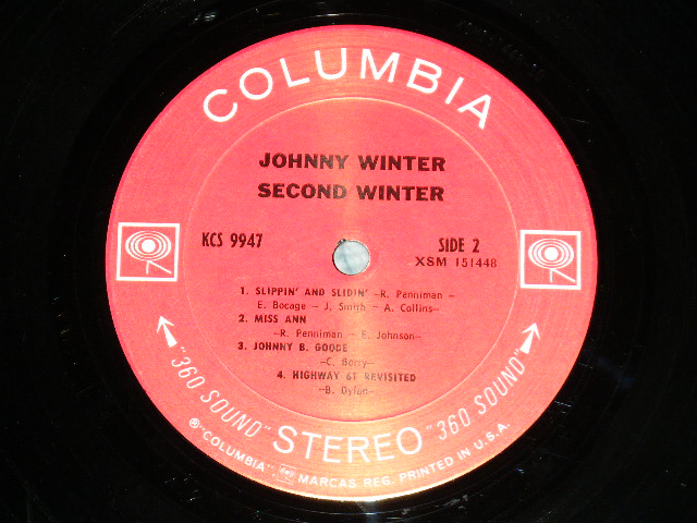 画像: JOHNNY WINTER -  SECOND WINTER ( Matrix # 1C/1D/1C : VG+/Ex++ Looks: Ex+) / 1969 US AMERICA ORIGINAL "360 SOUND Label" Used  2 LP's With 3 SIDED 